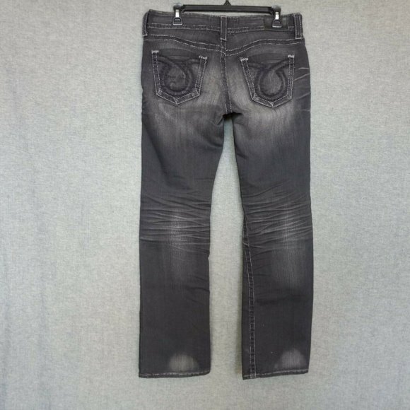 Big Star Sophie Low Rise BootCut Jeans Size 32R Stretch Black - Picture 1 of 10